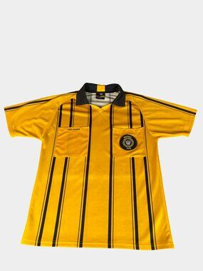 Final Decision USSF Men's S Soccer Referee Jersey Yellow Black 2015